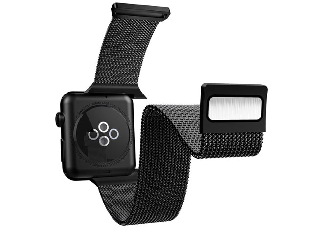 Ремешок для часов X-Doria Mesh Double Band для Apple Watch (42/44 мм, черный, стальной)
