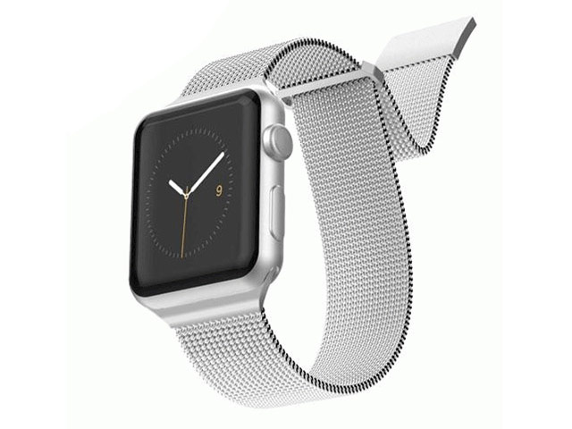 Ремешок для часов X-Doria Mesh Double Band для Apple Watch (38/40 мм, серебристый, стальной)