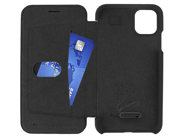 Чехол G-Case Business Series для Apple iPhone 12 mini (черный, кожаный)