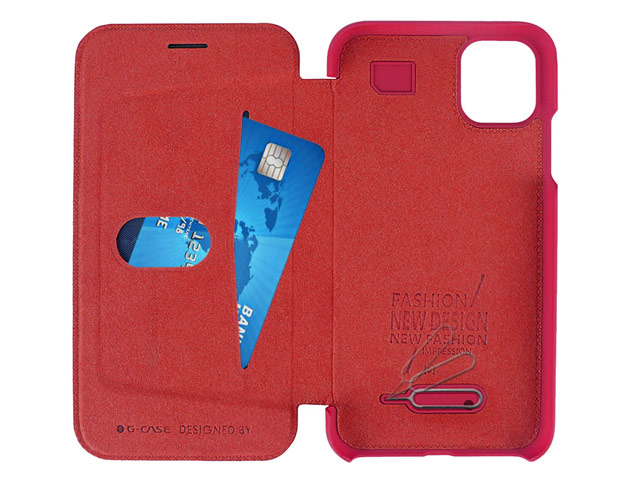 Чехол G-Case Business Series для Apple iPhone 12 mini (красный, кожаный)