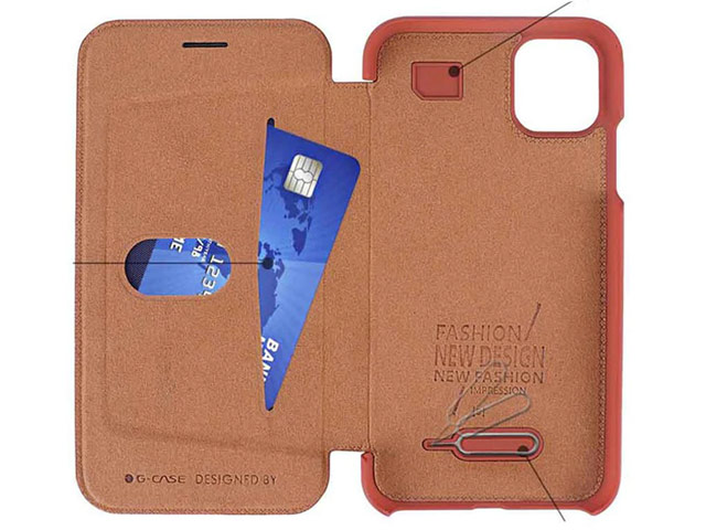 Чехол G-Case Business Series для Apple iPhone 12/12 pro (коричневый, кожаный)