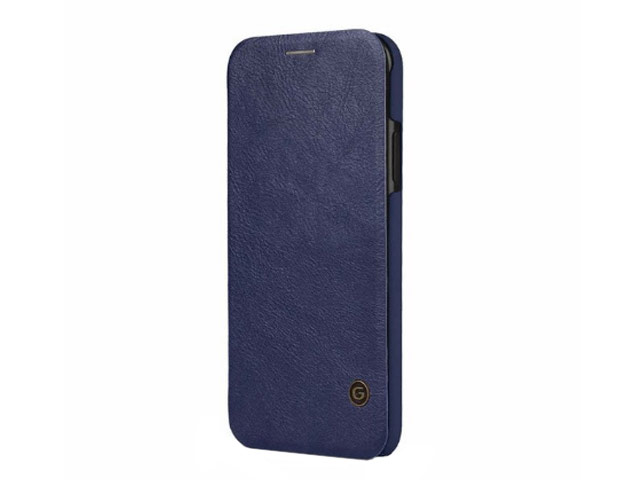 Чехол G-Case Business Series для Apple iPhone 11 pro max (темно-синий, кожаный)