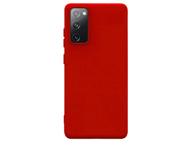 Чехол Yotrix LiquidSilicone для Samsung Galaxy S20 FE (красный, гелевый)