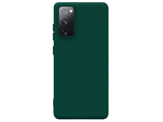 Чехол Yotrix LiquidSilicone для Samsung Galaxy S20 FE (темно-зеленый, гелевый)
