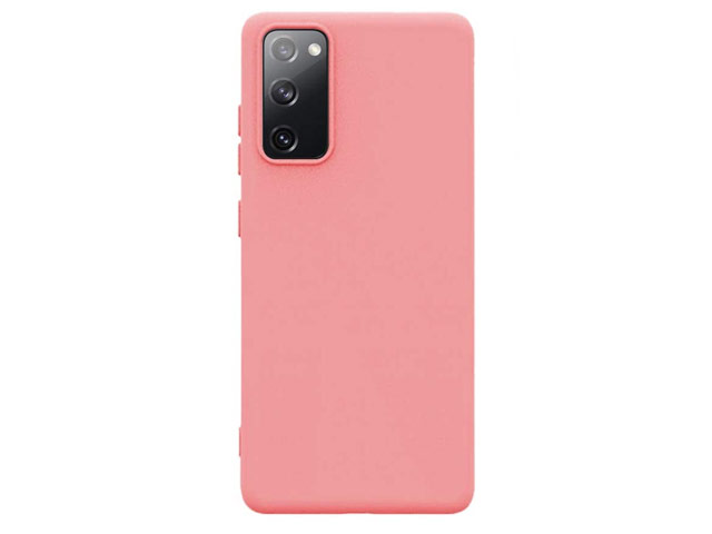 Чехол Yotrix LiquidSilicone для Samsung Galaxy S20 FE (розовый, гелевый)