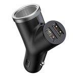 Зарядное устройство Baseus Y-Type Car Charger универсальное (автомобильное, 3.4A, 2 x USB, черное)