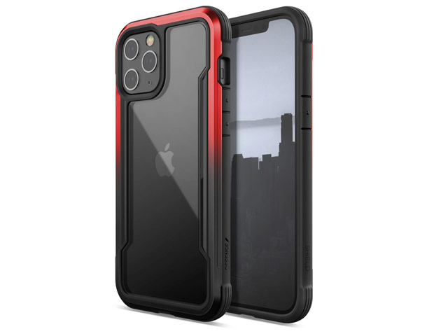 Чехол Raptic Defense Shield для Apple iPhone 12/12 pro (красный/черный, маталлический)