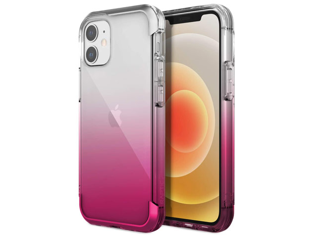 Чехол Raptic Air для Apple iPhone 12 mini (прозрачный/розовый, маталлический)