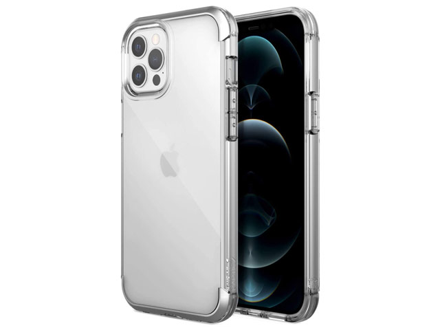 Чехол Raptic Air для Apple iPhone 12 pro max (прозрачный/серебристый, маталлический)