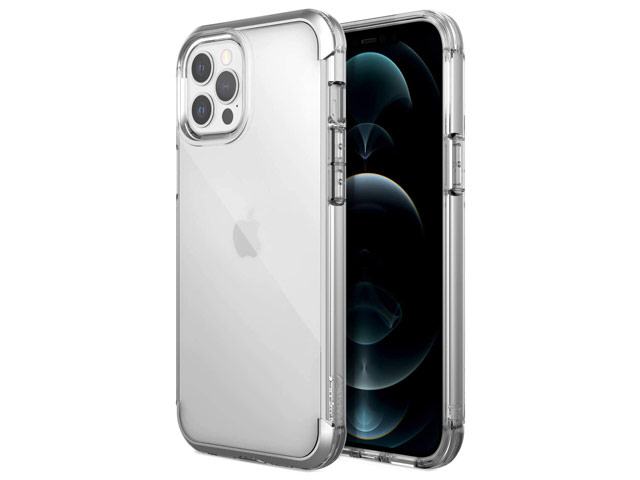 Чехол Raptic Air для Apple iPhone 12/12 pro (прозрачный/серебристый, маталлический)