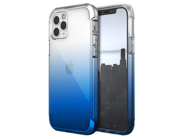 Чехол Raptic Air для Apple iPhone 12/12 pro (прозрачный/синий, маталлический)