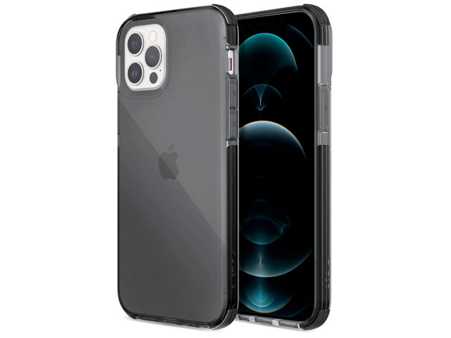 Чехол Raptic Defense Clear для Apple iPhone 12 pro max (темно-серый, пластиковый)