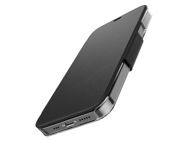 Чехол Raptic Engage Folio для Apple iPhone 12 mini (черный, кожаный)