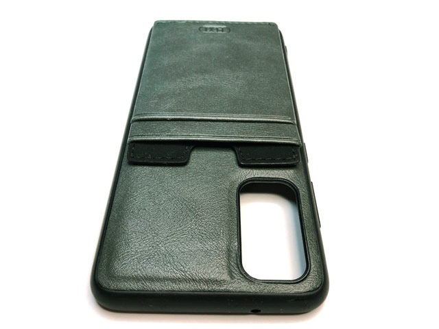 Чехол HDD Luxury Card Slot Case для Samsung Galaxy S20 FE (темно-зеленый, кожаный)