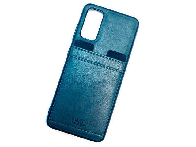 Чехол HDD Luxury Card Slot Case для Samsung Galaxy S20 FE (темно-синий, кожаный)
