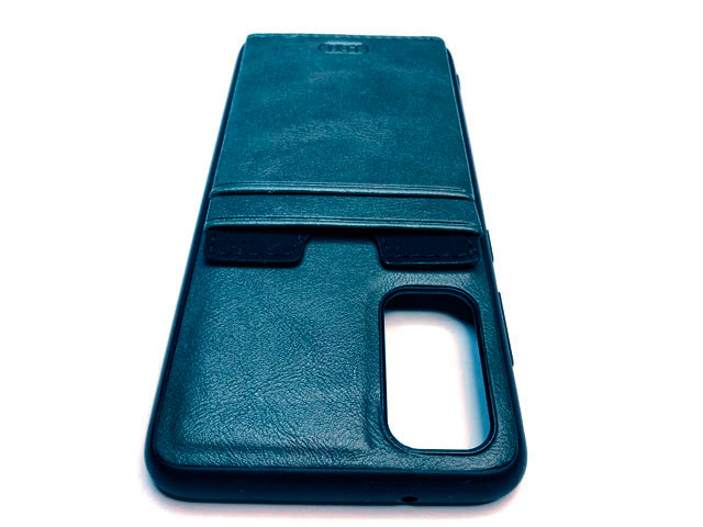 Чехол HDD Luxury Card Slot Case для Samsung Galaxy S20 FE (темно-синий, кожаный)