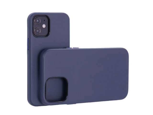 Чехол Totu Emperor Series для Apple iPhone 12 mini (темно-синий, кожаный)