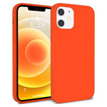 Чехол Yotrix LiquidSilicone для Apple iPhone 12 mini (ярко-оранжевый, гелевый)