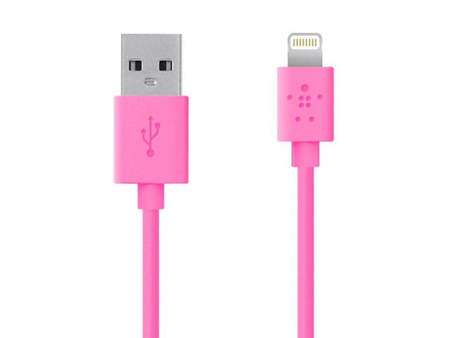 USB-кабель Belkin Charge/Sync Cable для Apple iPhone 5/iPad 4/iPad mini/iPod touch 5/iPod nano 7 (розовый, Lightning)