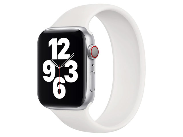 Ремешок для часов Yotrix Solo Loop для Apple Watch 38/40 мм (белый, силиконовый)