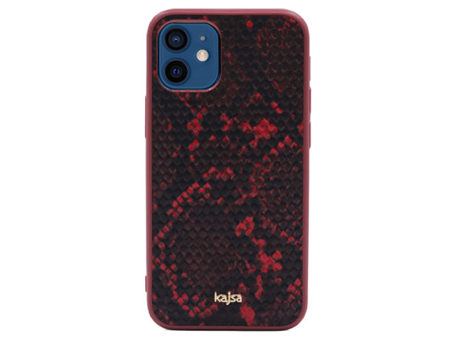 Чехол Kajsa Dale Glamorous Snake 2 для Apple iPhone 12 mini (красный, кожаный)