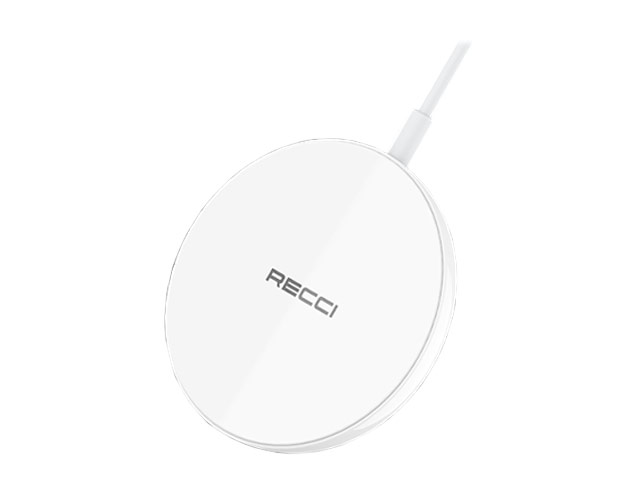 Беспроводное зарядное устройство Recci MagPack Wireless Charger (белое, магнитное, Fast Charge 15W, стандарт QI)