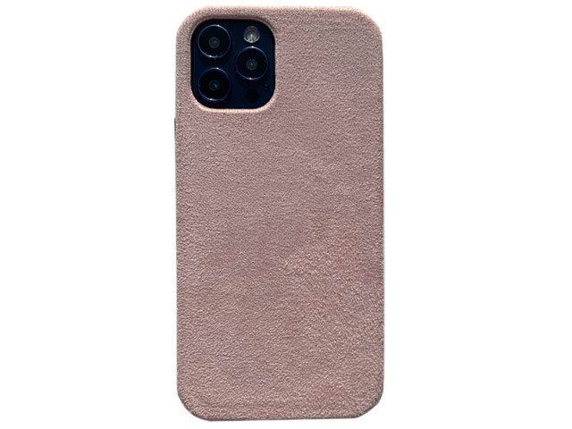 Чехол Yotrix Alcantara Case для Apple iPhone 12/12 pro (розовый, алькантара)