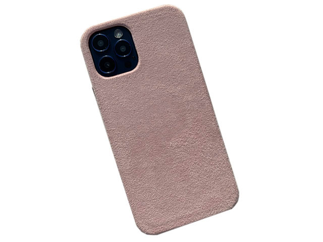 Чехол Yotrix Alcantara Case для Apple iPhone 12/12 pro (розовый, алькантара)