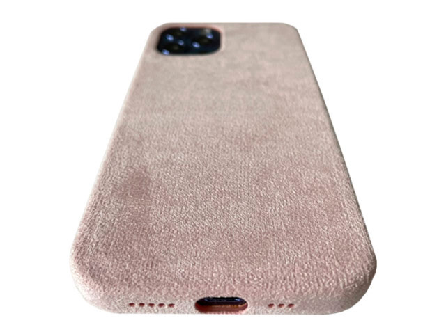 Чехол Yotrix Alcantara Case для Apple iPhone 12/12 pro (розовый, алькантара)