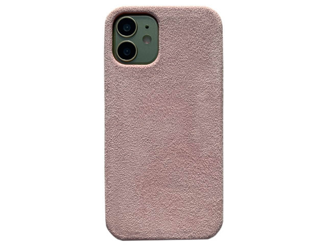 Чехол Yotrix Alcantara Case для Apple iPhone 12 mini (розовый, алькантара)