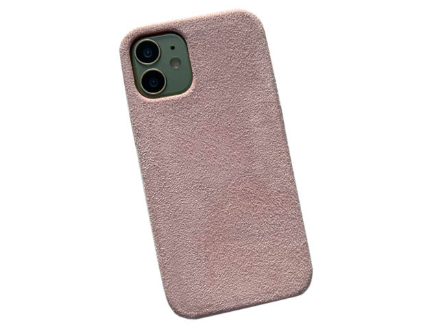 Чехол Yotrix Alcantara Case для Apple iPhone 12 mini (розовый, алькантара)