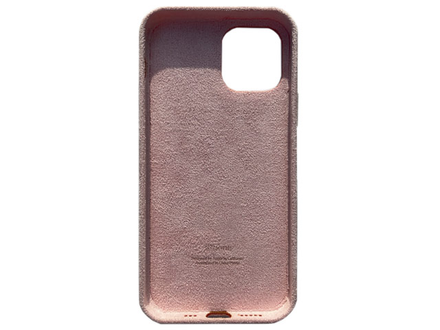Чехол Yotrix Alcantara Case для Apple iPhone 12 mini (розовый, алькантара)