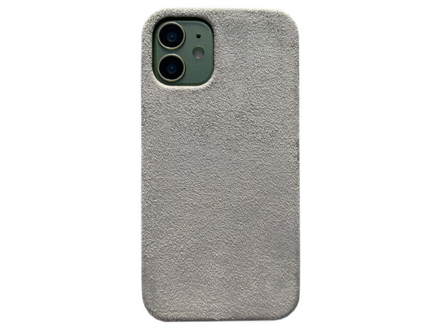 Чехол Yotrix Alcantara Case для Apple iPhone 12 mini (светло-серый, алькантара)