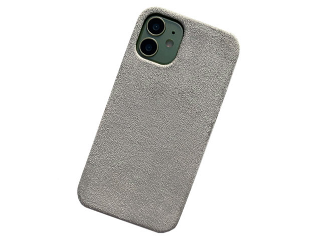 Чехол Yotrix Alcantara Case для Apple iPhone 12 mini (светло-серый, алькантара)