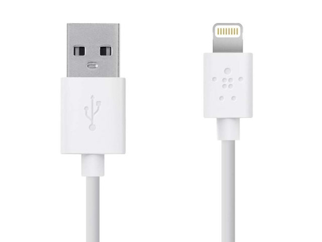 USB-кабель Belkin Charge/Sync Cable для Apple iPhone 5/iPad 4/iPad mini/iPod touch 5/iPod nano 7 (белый, Lightning)