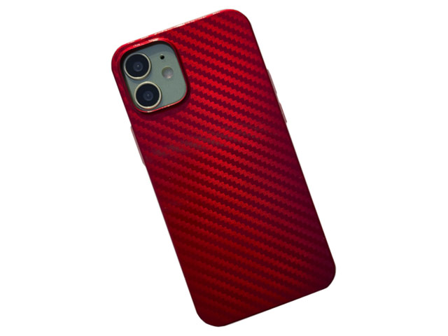 Чехол Coblue Carbon Case для Apple iPhone 12 mini (красный, пластиковый)