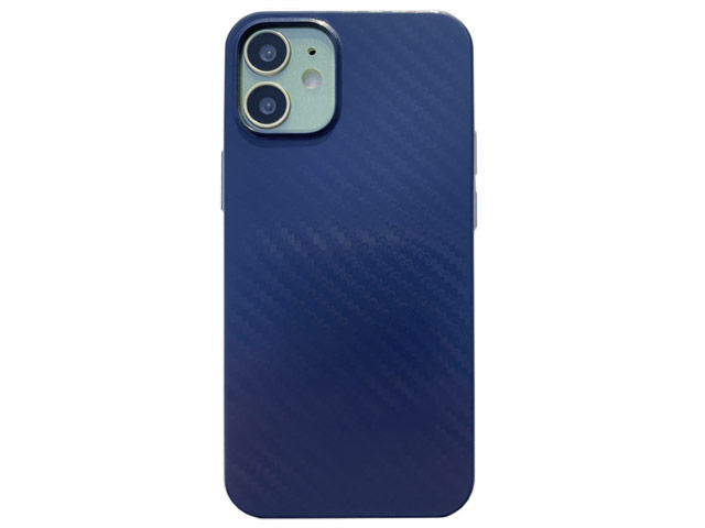 Чехол Coblue Carbon Case для Apple iPhone 12 mini (темно-синий, пластиковый)