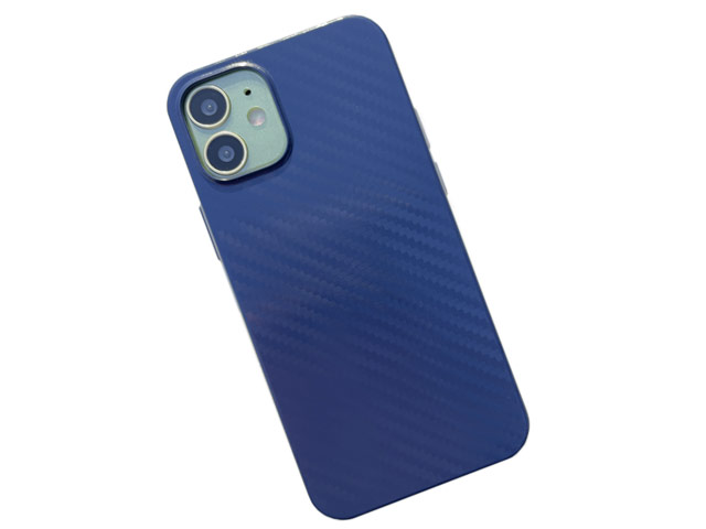 Чехол Coblue Carbon Case для Apple iPhone 12 mini (темно-синий, пластиковый)