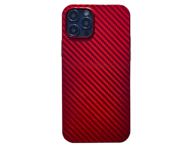 Чехол Coblue Carbon Case для Apple iPhone 12 pro max (красный, пластиковый)