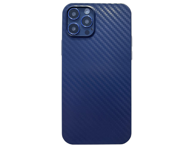 Чехол Coblue Carbon Case для Apple iPhone 12 pro max (темно-синий, пластиковый)