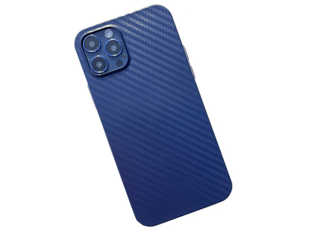 Чехол Coblue Carbon Case для Apple iPhone 12 pro max (темно-синий, пластиковый)