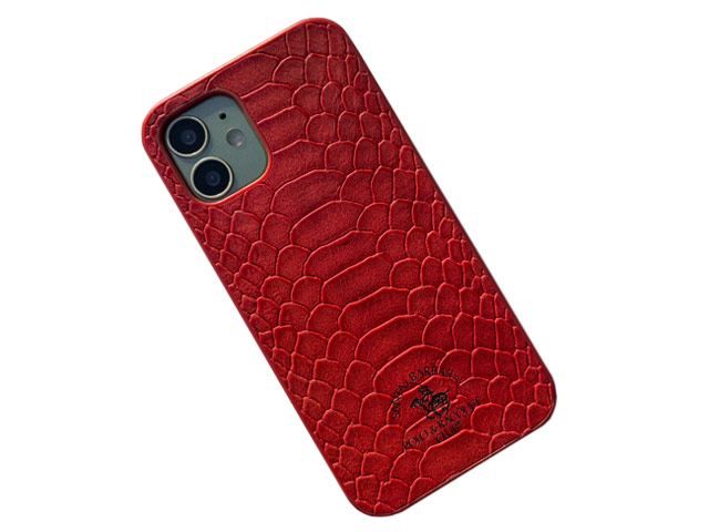 Чехол Santa Barbara Knight для Apple iPhone 12 mini (красный, кожаный)