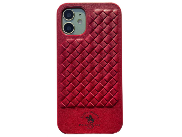 Чехол Santa Barbara Ravel для Apple iPhone 12 mini (красный, кожаный)