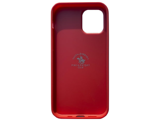 Чехол Santa Barbara Ravel для Apple iPhone 12 pro max (красный, кожаный)