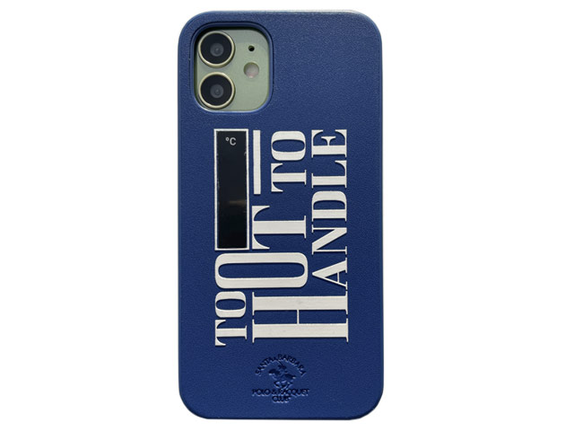 Чехол Santa Barbara Tempa для Apple iPhone 12 mini (синий, кожаный)