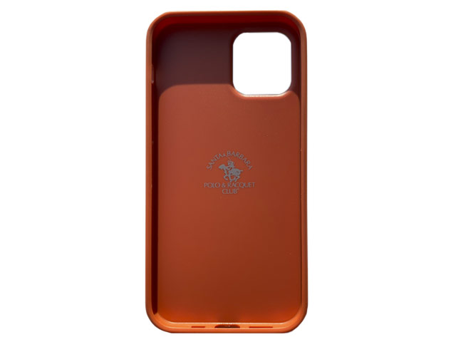 Чехол Santa Barbara Tempa для Apple iPhone 12 pro max (оранжевый, кожаный)