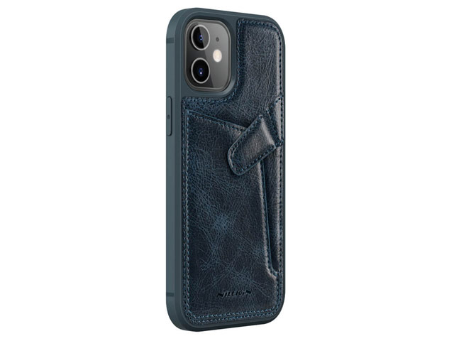Чехол Nillkin Aoge case для Apple iPhone 12 mini (темно-синий, кожаный)