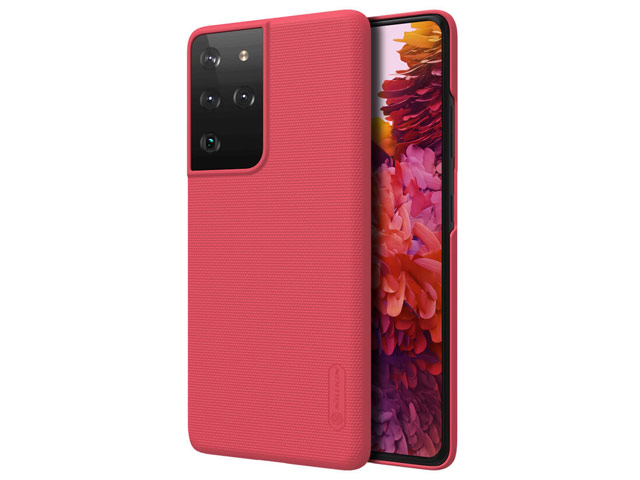 Чехол Nillkin Hard case для Samsung Galaxy S21 ultra (красный, пластиковый)