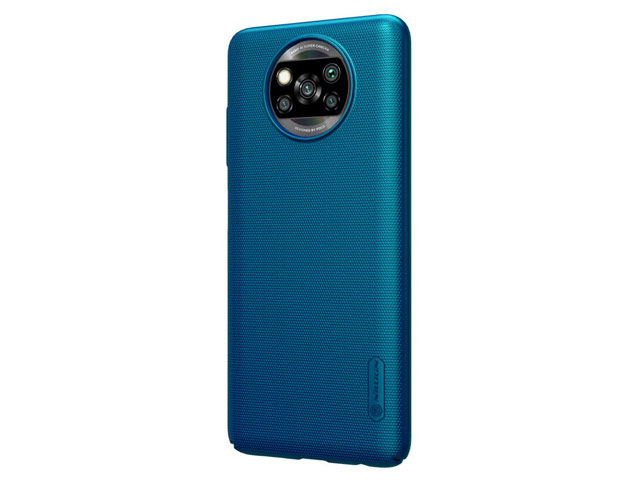 Чехол Nillkin Hard case для Xiaomi Poco X3 (синий, пластиковый)