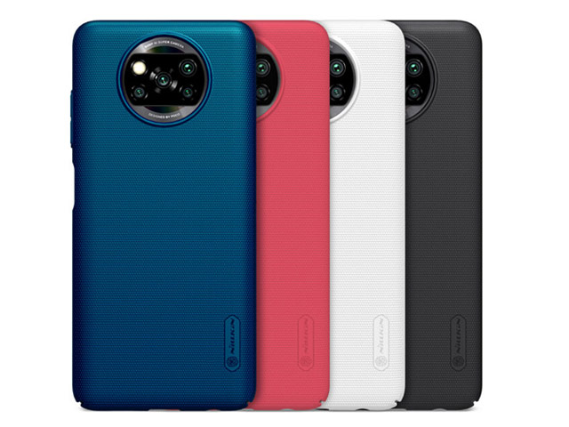 Чехол Nillkin Hard case для Xiaomi Poco X3 (синий, пластиковый)